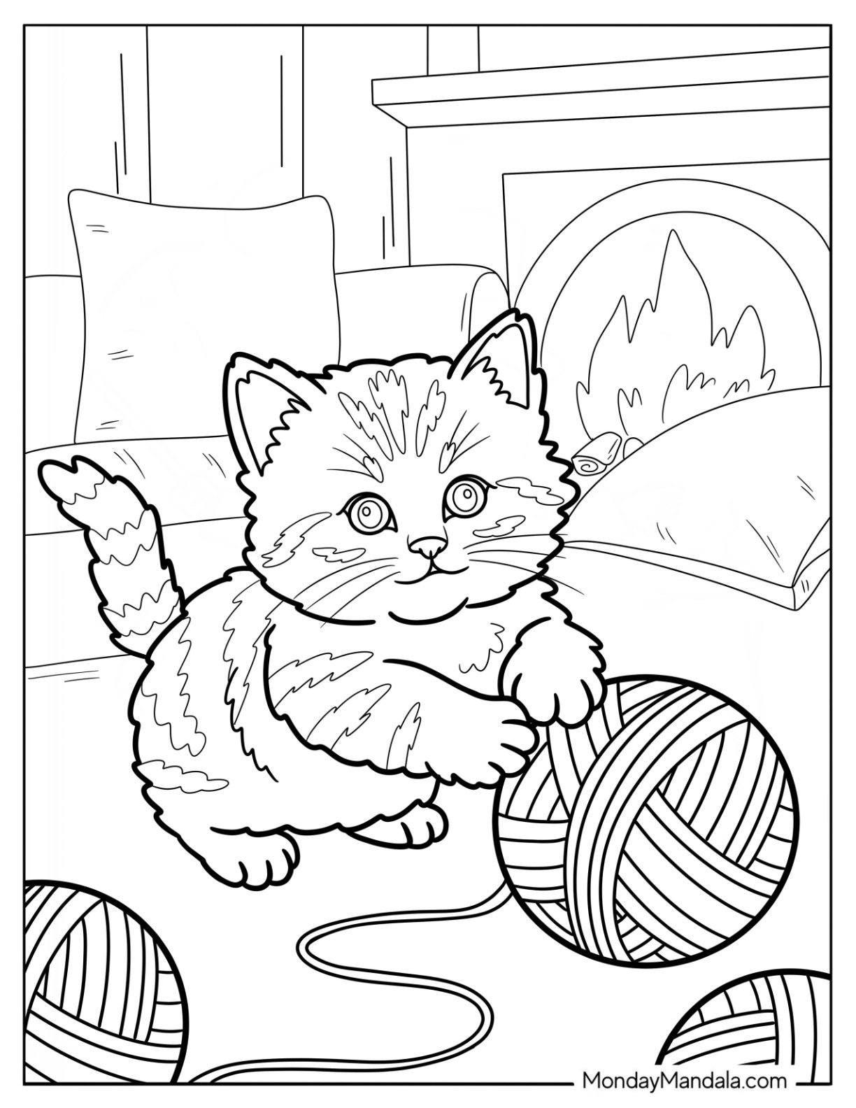 53 Kitten Coloring Pages Free PDF Printables 