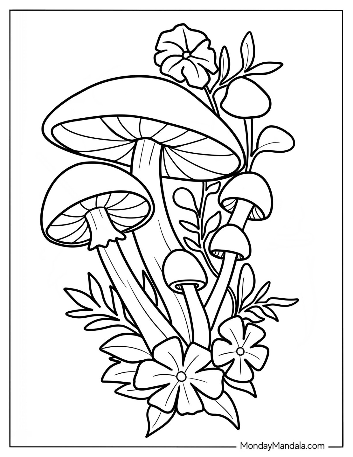 mushroom coloring pages
