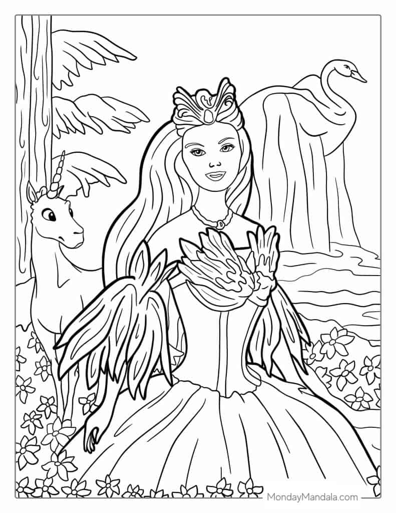 barbie coloring pages print barbie coloring pages print