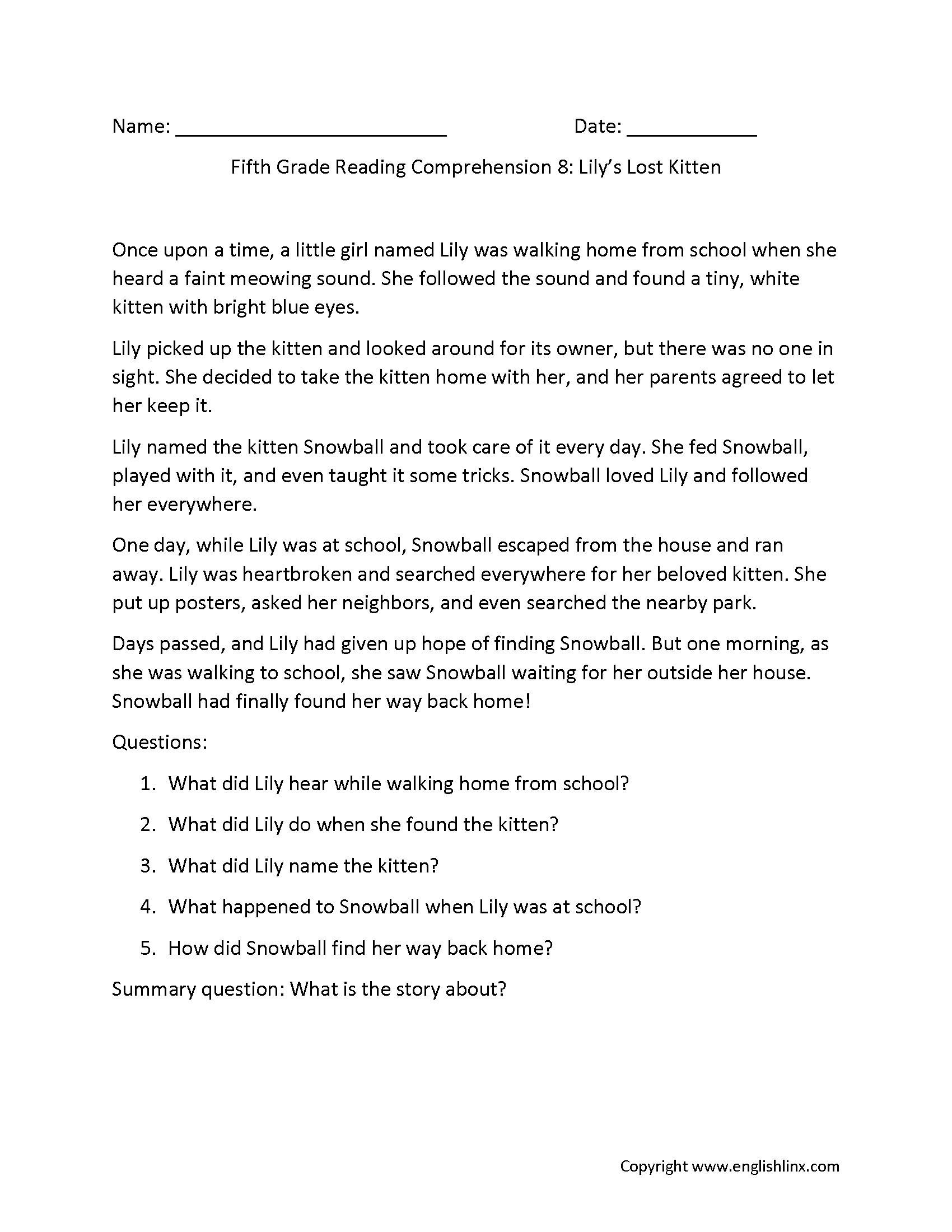 reading worksheets for 5th graders reading worksheets for 5th graders