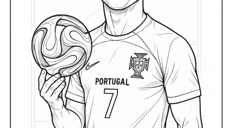 60 Cristiano Ronaldo Coloring Pages Smooth Draw
