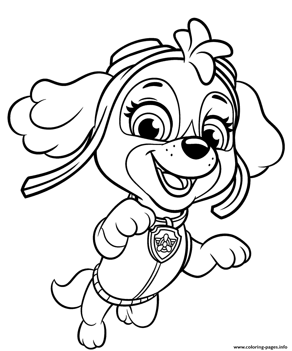 paw patrol color pages