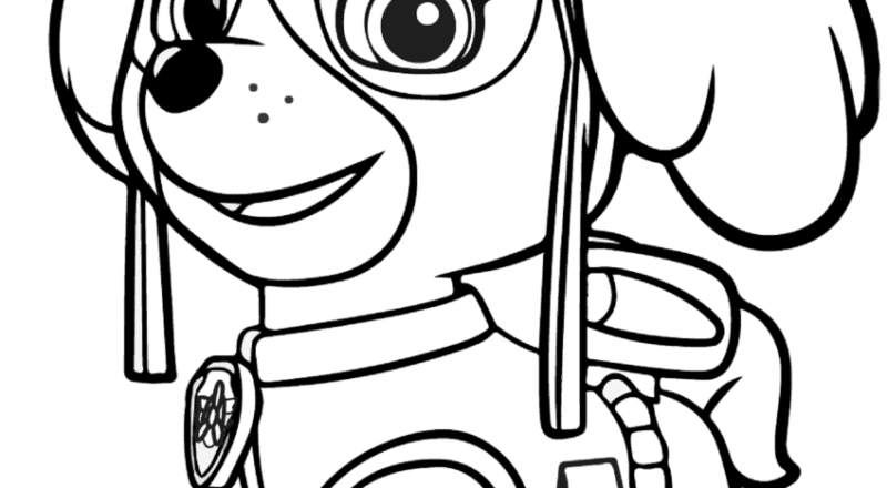 60 Cute Paw Patrol Skye Coloring Pages Free Artsy Pretty Colors