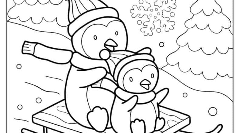 60 Winter Coloring Pages Free PDF Printables