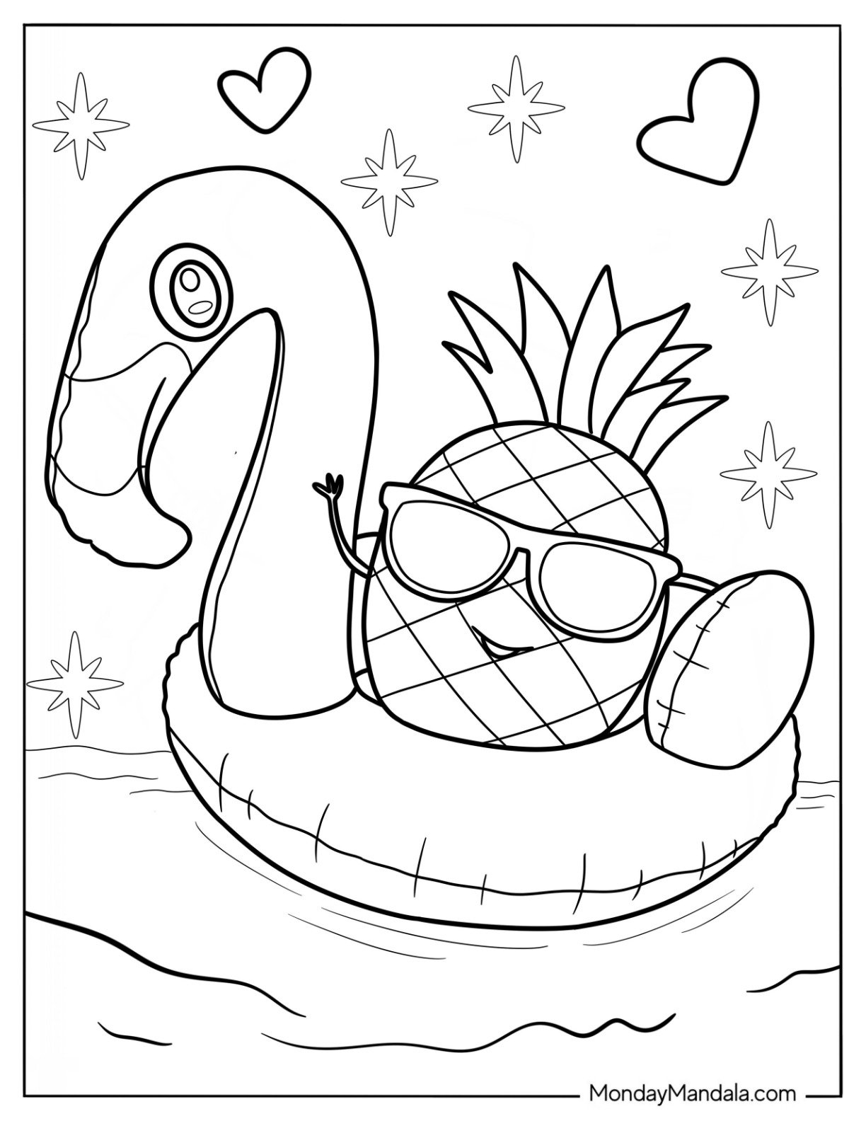 summer fun coloring pages
