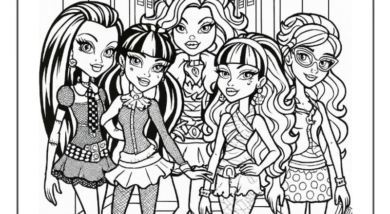 62 Monster High Coloring Pages Smooth Draw