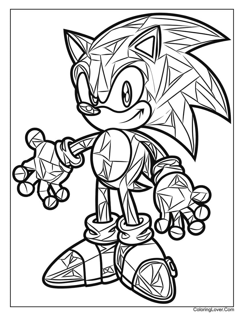 sonic colouring printable