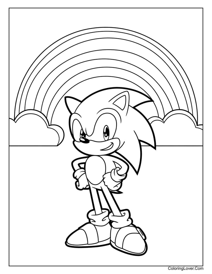 sonic coloring page