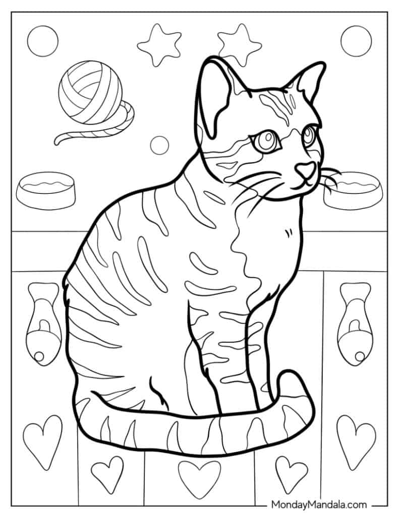 coloring pages of cats coloring pages of cats