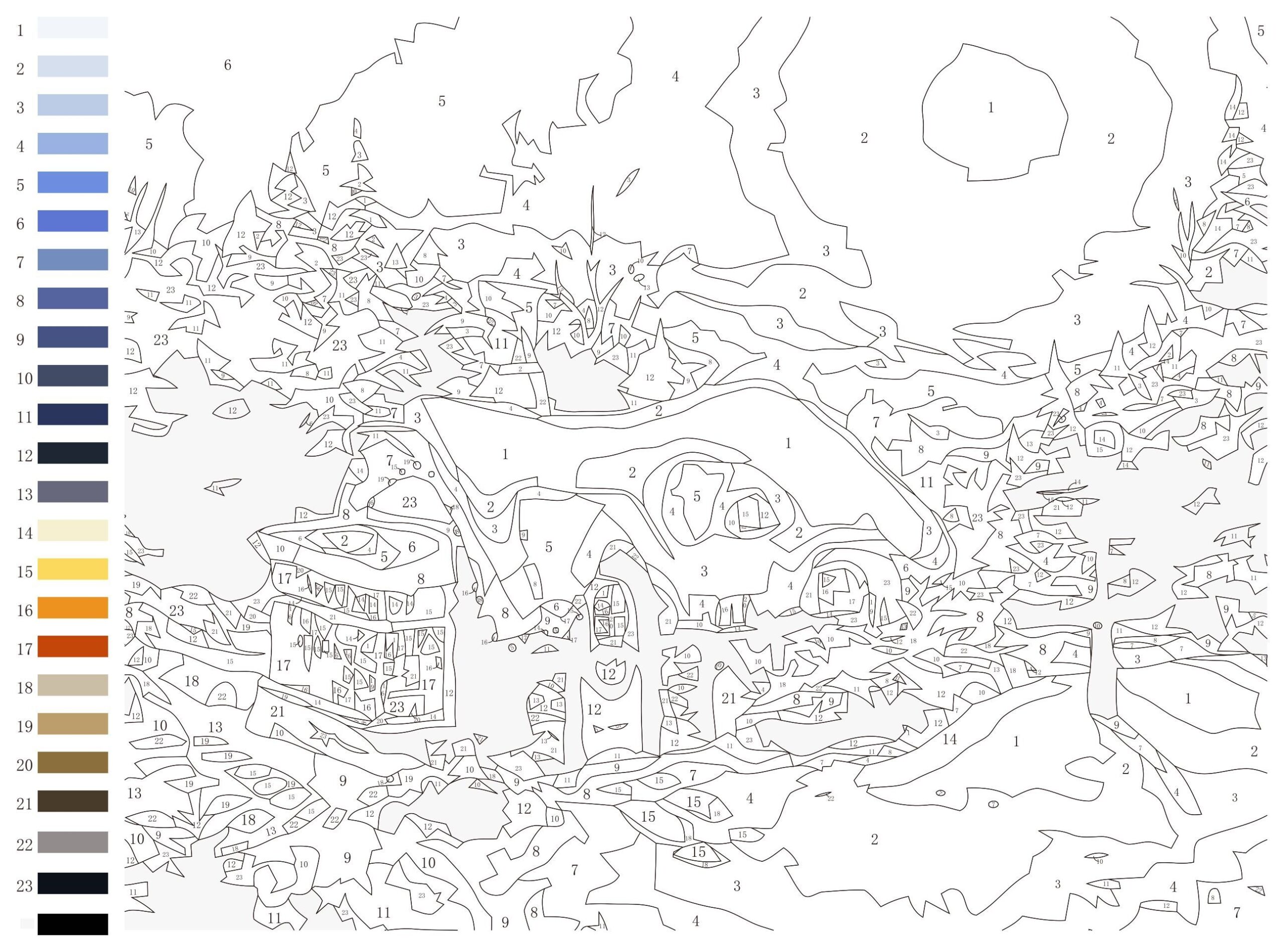 7 Coloring Ideas Color By Number Printable Adult Color By Number Color By Numbers