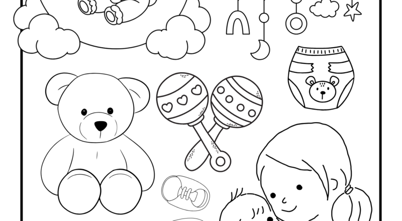 7 Free Printable Baby Coloring Pages