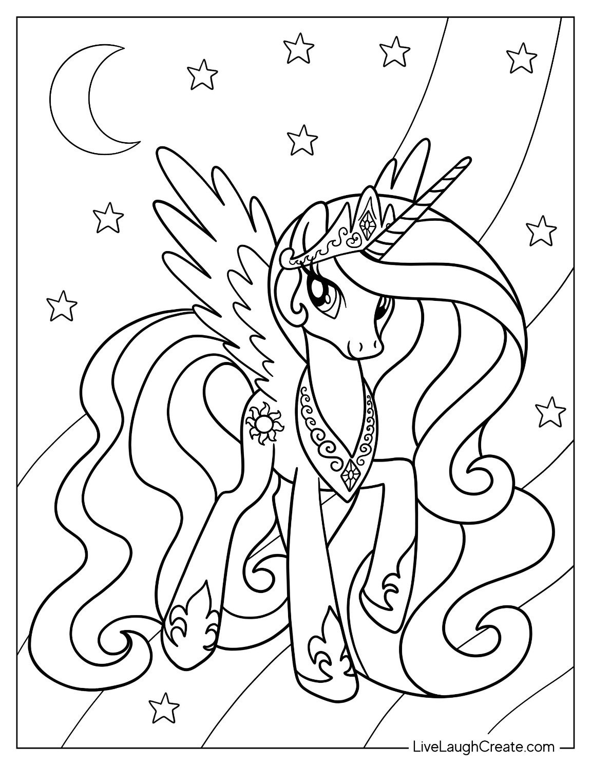 printable unicorn coloring pages