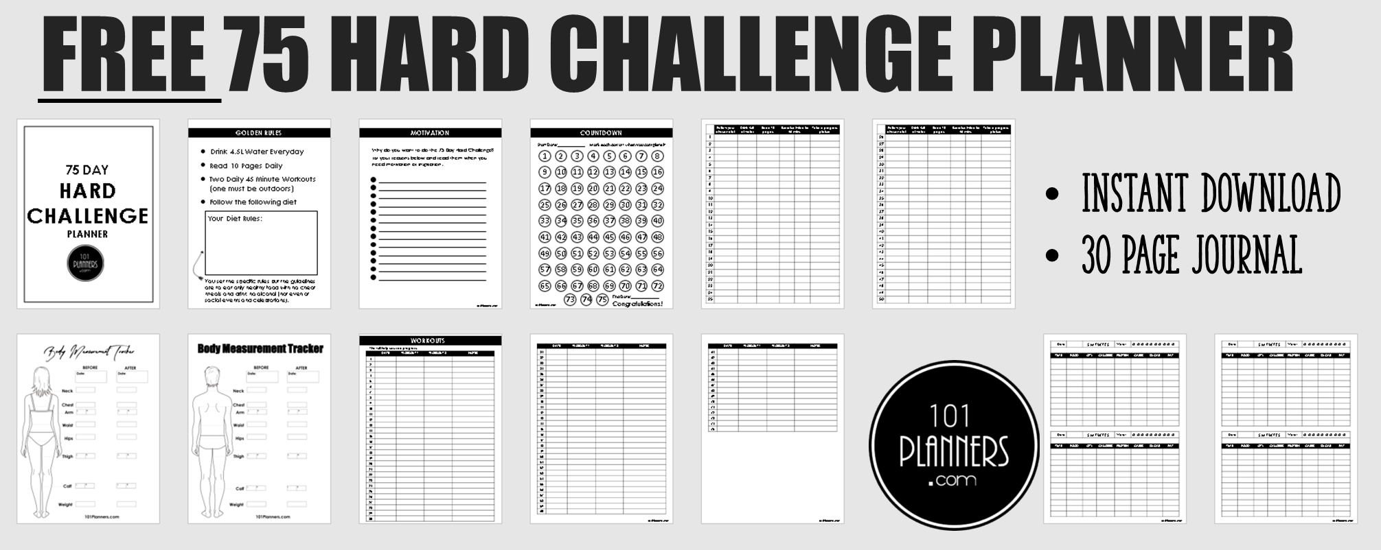 75 Hard Challenge Rules PDF Planner How To Do It 