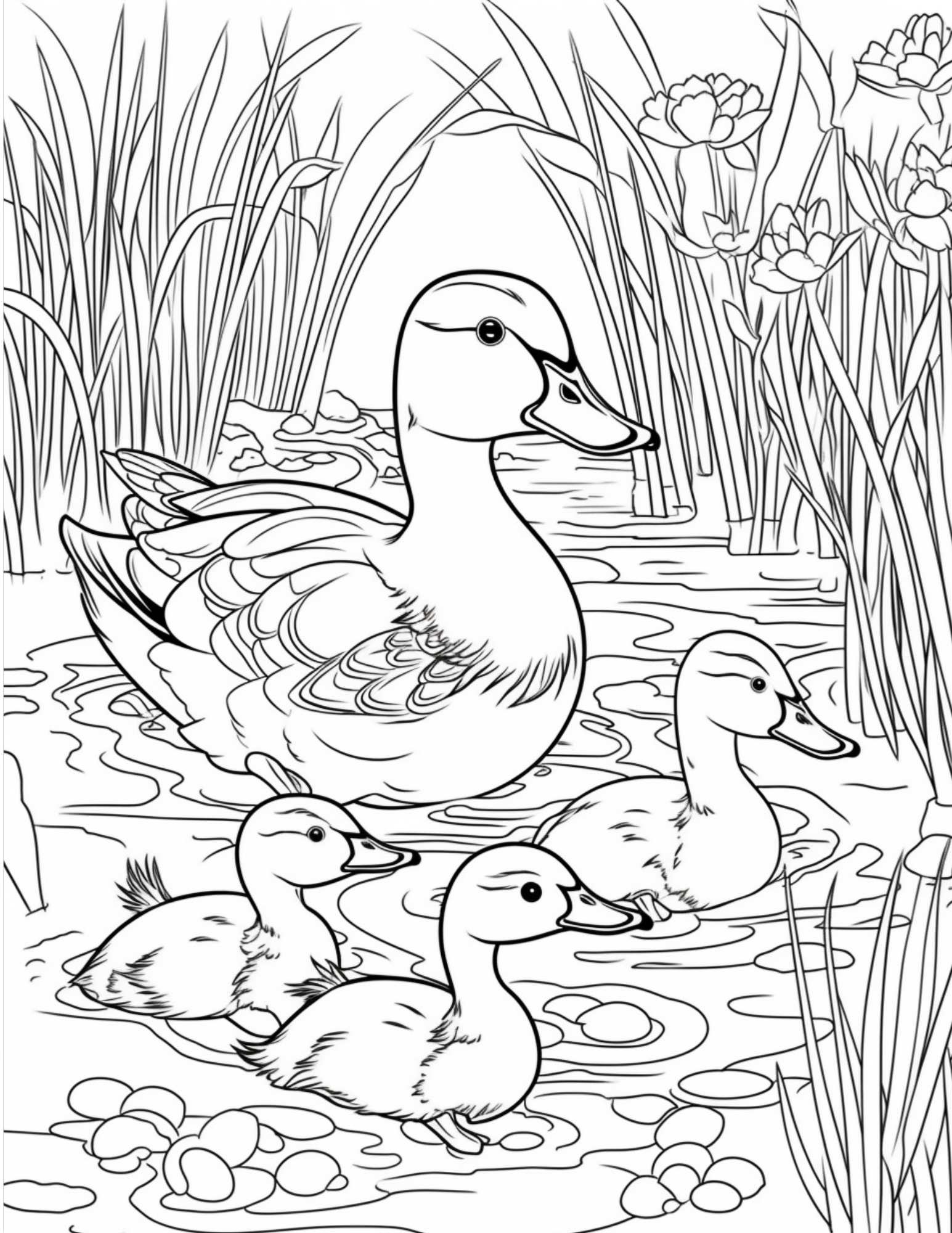 duckling coloring page