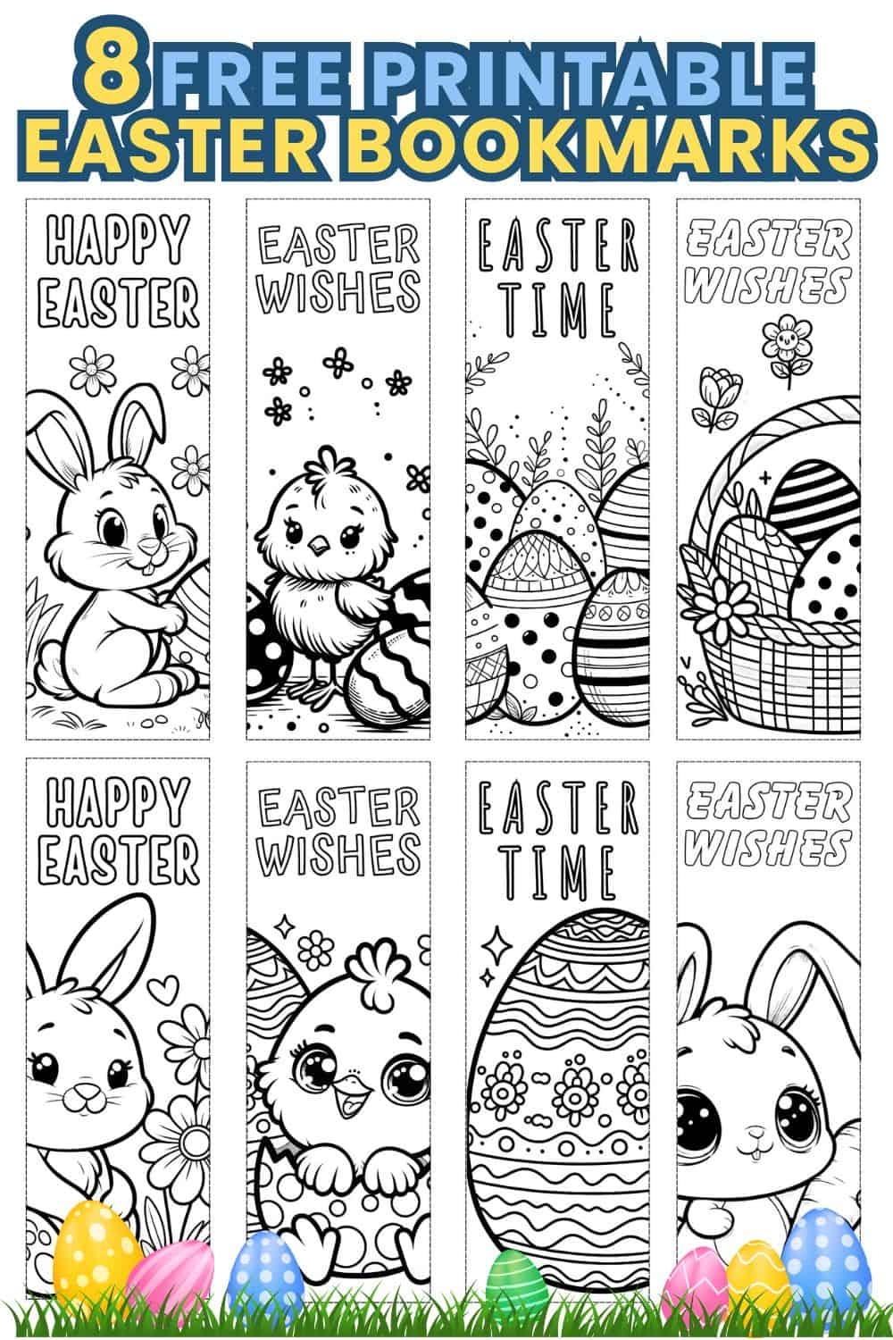 8 FREE Printable Easter Bookmarks For Kids To Color 8 FREE Printable Easter Bookmarks For Kids To Color