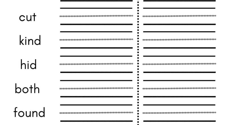 8 Printable First Grade Spelling Writing Worksheets Etsy