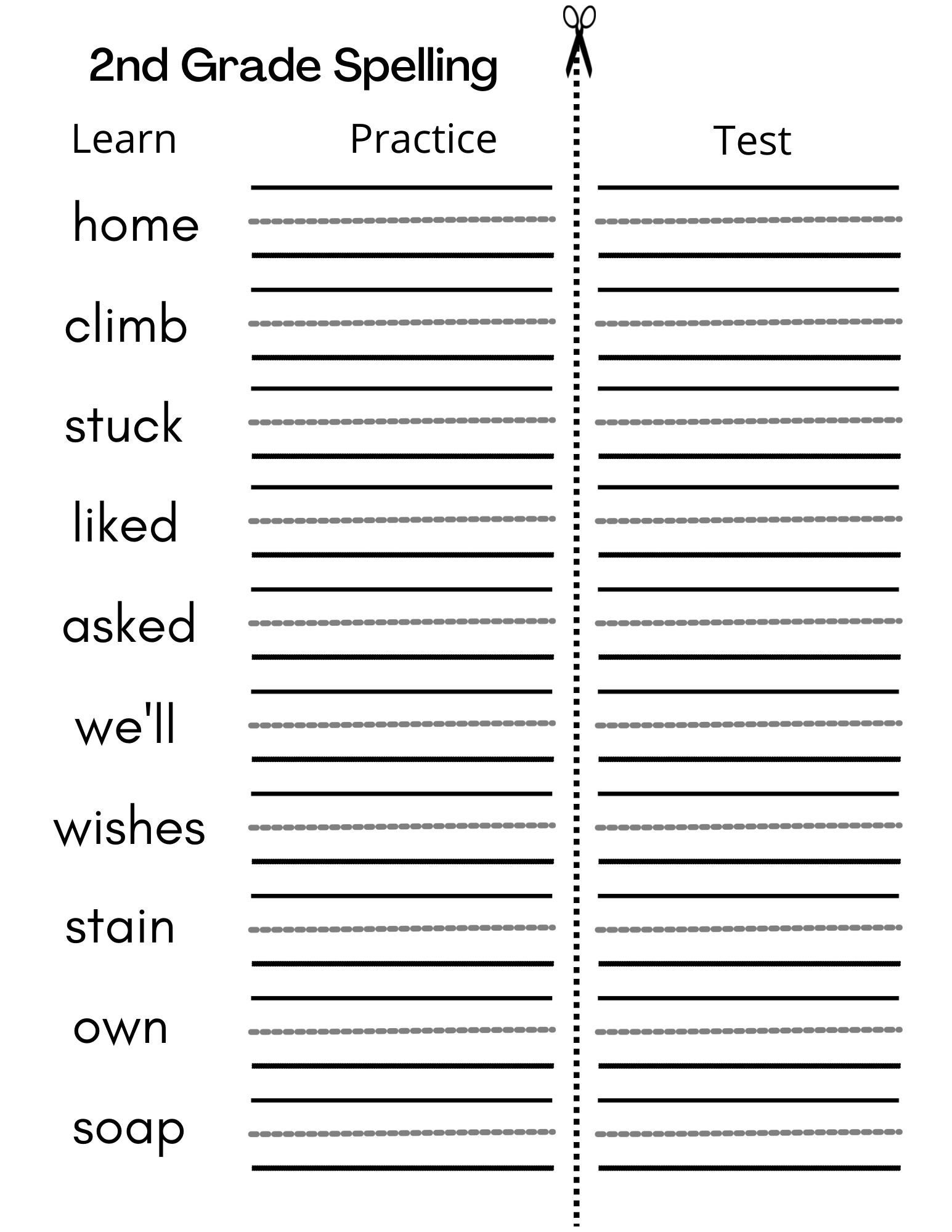 8 Printable Second Grade Writing Spelling Worksheets Spelling Test Etsy 8 Printable Second Grade Writing Spelling Worksheets Spelling Test Etsy