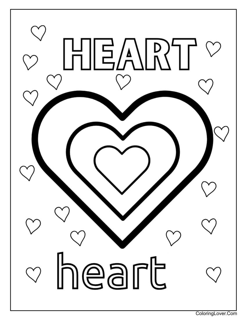 80 Heart Coloring Pages Free Printables For All Ages 