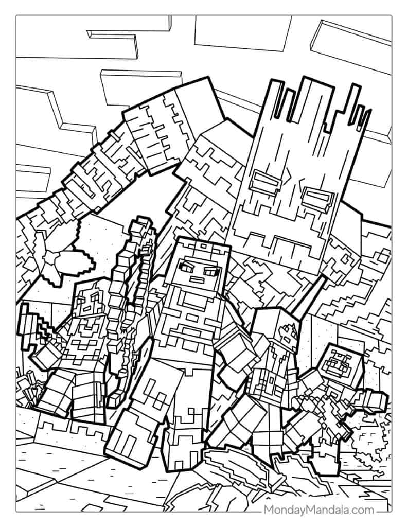 minecraft movie coloring pages