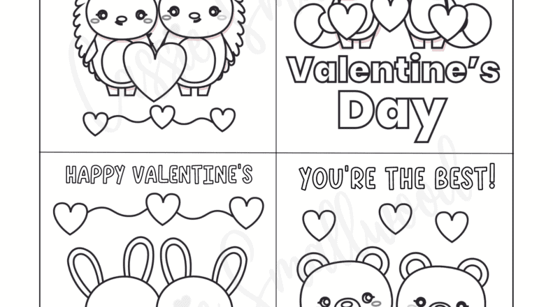 93 CUTEST Printable Valentine s Day Cards To Color Cassie Smallwood