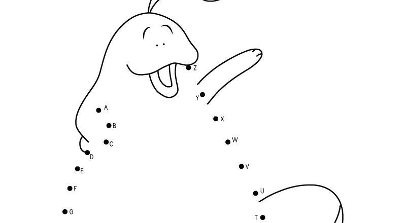 ABC Dot to Dot Worksheet Free Printable Doozy Moo