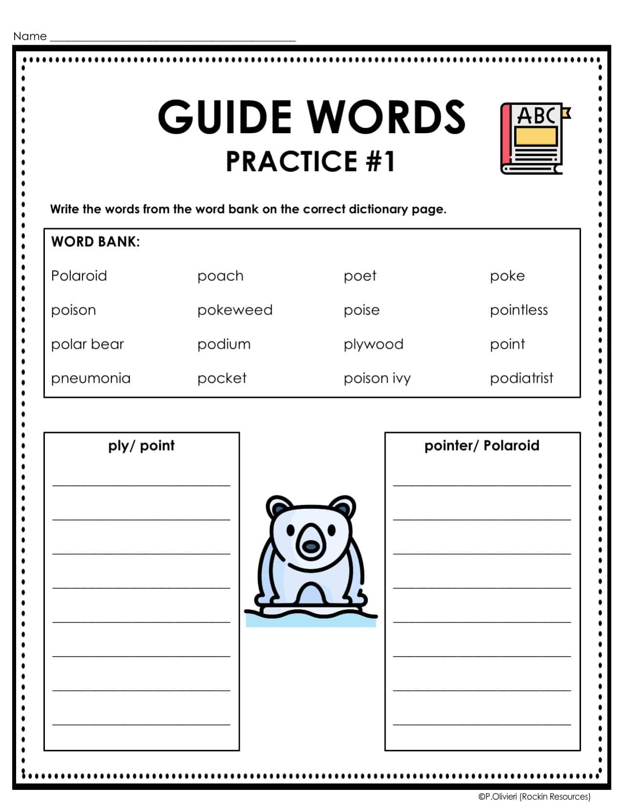 ABC Order Alphabetical Order Worksheets Task Cards Dictionary Guide Words Rockin Resources ABC Order Alphabetical Order Worksheets Task Cards Dictionary Guide Words Rockin Resources