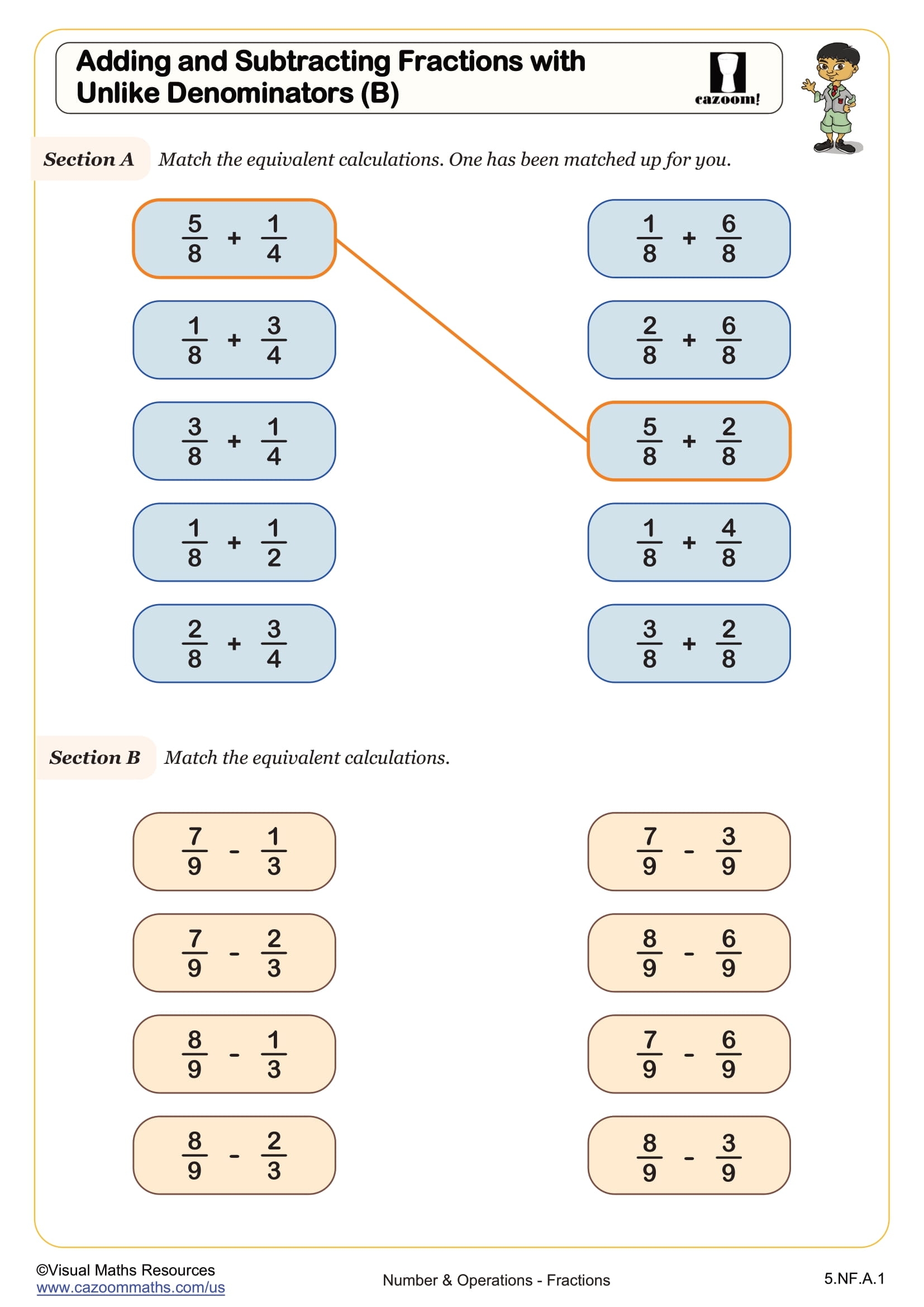 adding fractions with unlike denominators worksheet adding fractions with unlike denominators worksheet