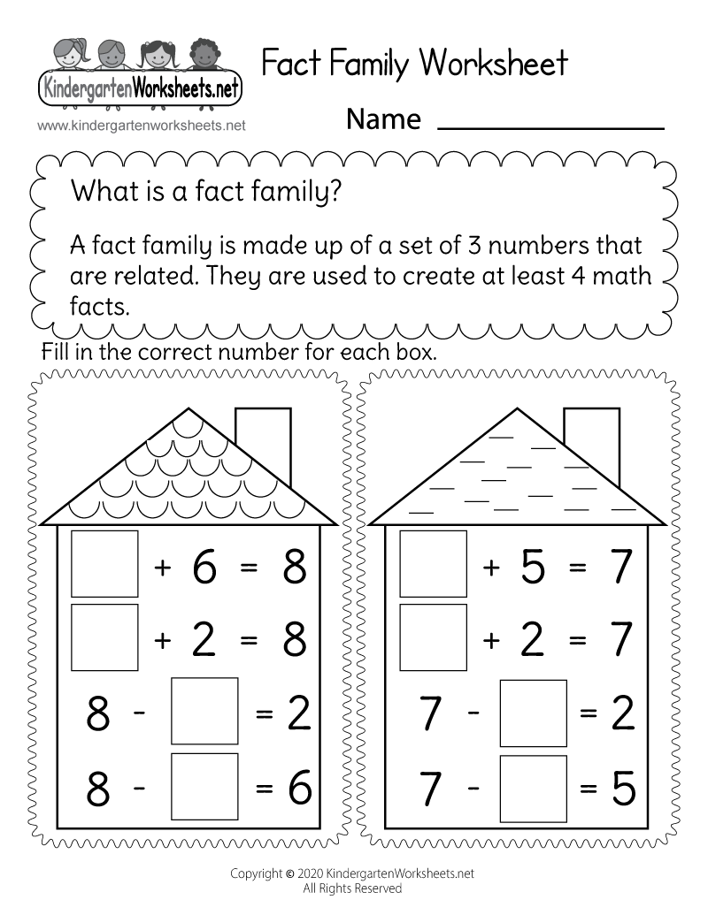 Addition And Subtraction Fact Family Worksheet Free Printable Digital PDF Addition And Subtraction Fact Family Worksheet Free Printable Digital PDF