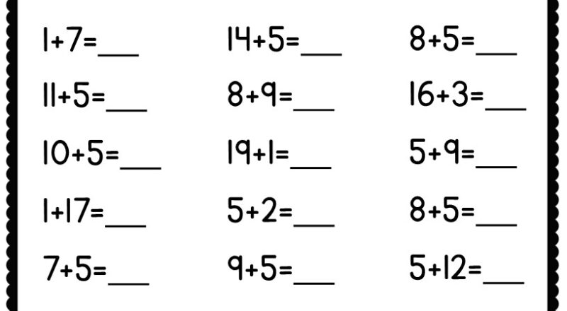 Addition Using A Number Line Worksheets No Prep Math Worksheets 1st 2nd Grade Teaching Ideas Made Easy