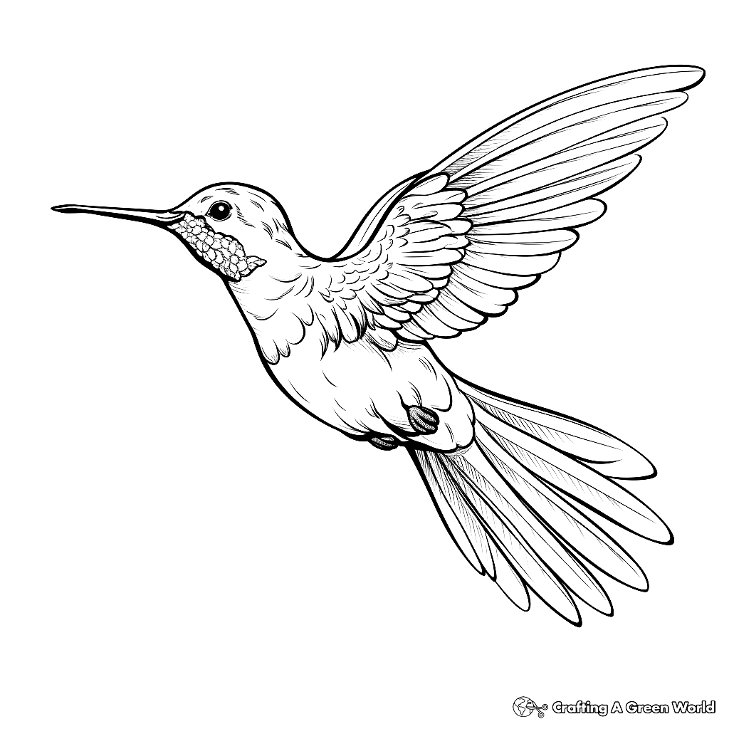 hummingbird coloring page
