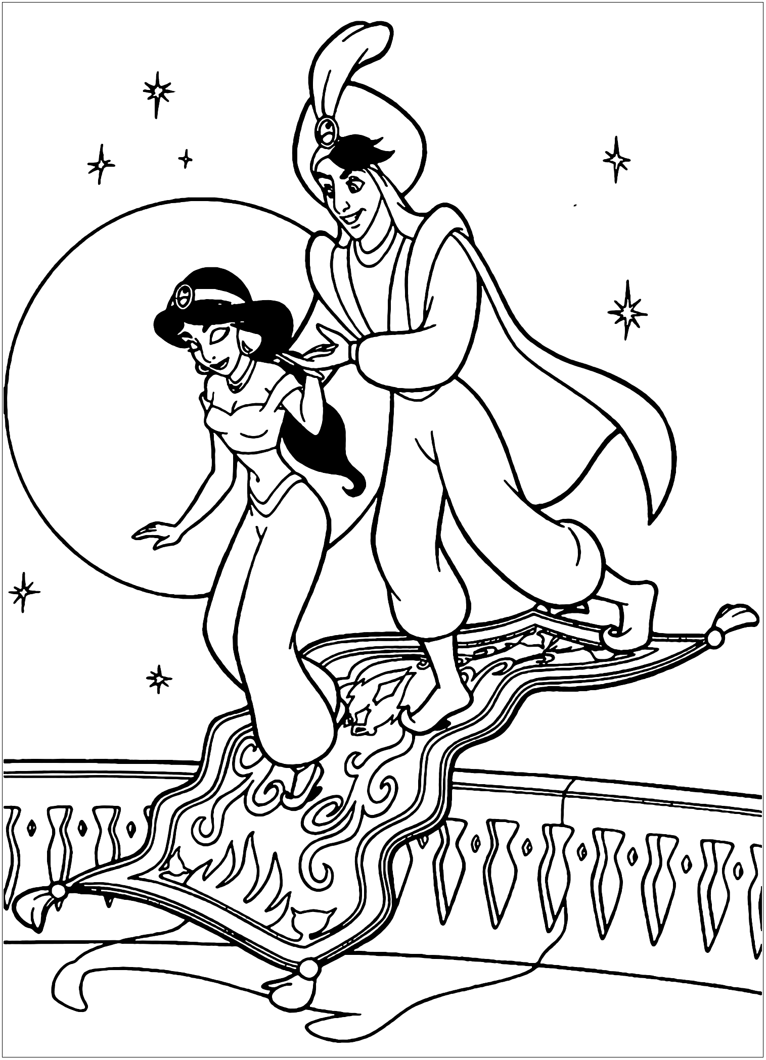 jasmine coloring pages