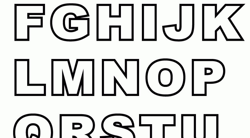 Alphabet Capital Letters Coloring Page A Free English Coloring Printable