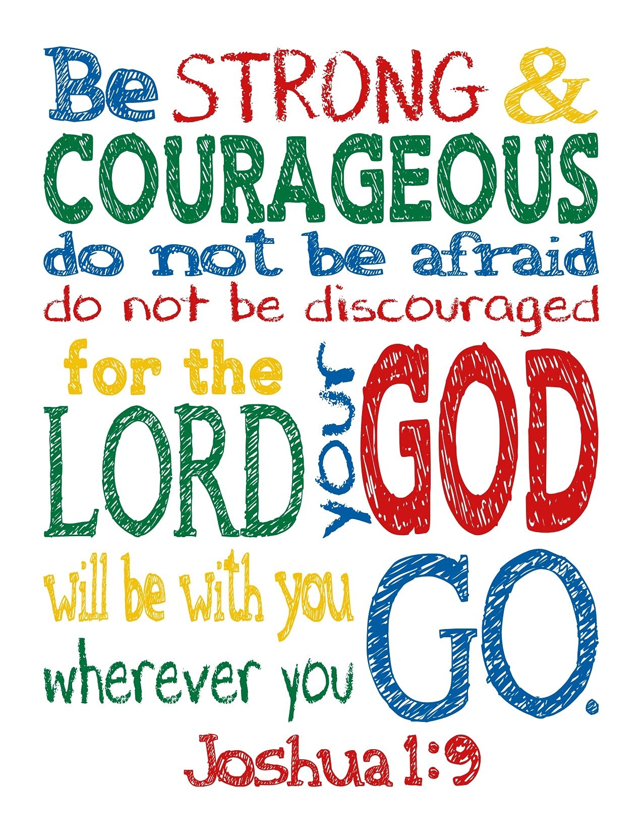 joshua 1:9 memory verse printables