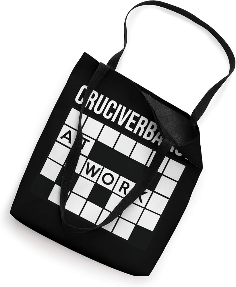 Amazon Cruciverbalist At Work Crossword Clue Solver Puzzle Gift Tote Bag Clothing Shoes Jewelry