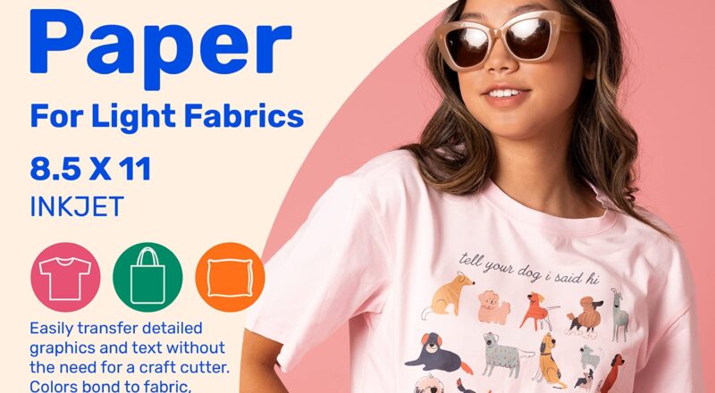 Amazon NuFun Activities Printable Iron on Heat Transfer Paper For T Shirts Light Fabrics 100 Sheets 8 5 X 11 Inch Long Lasting Durable Professional Quality Easy DIY Non Toxic Made In The USA