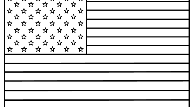 American Flag Coloring Page Presidents Day