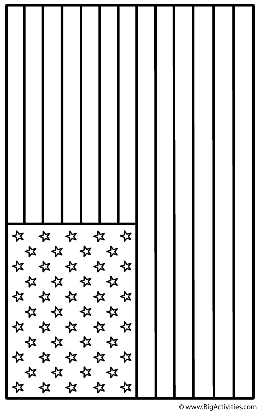 american flag coloring page