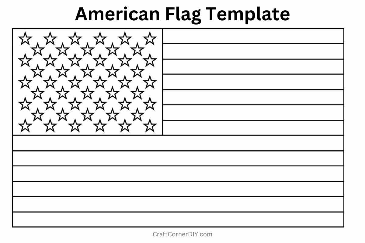 American Flag Template Free Printable Coloring Page Craft Corner DIY American Flag Template Free Printable Coloring Page Craft Corner DIY