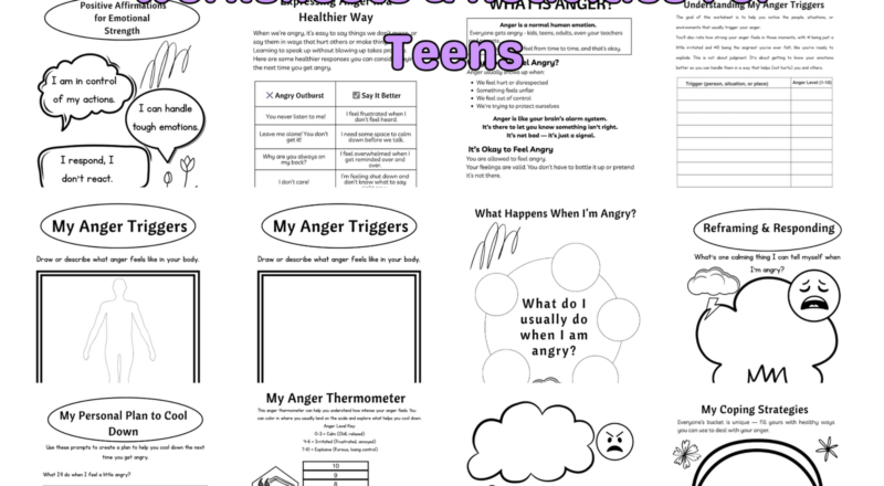 Anger Management Worksheets For Teens