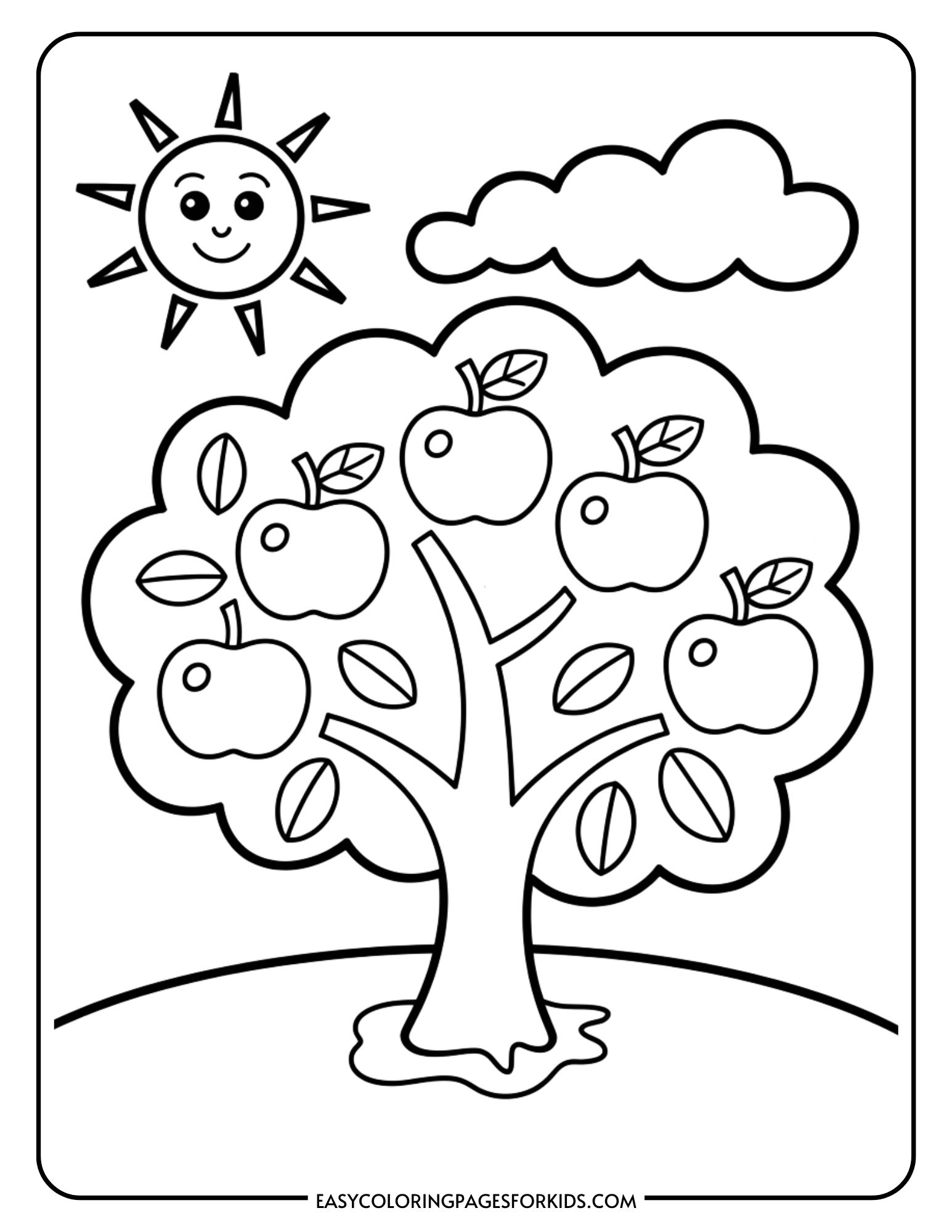 tree coloring page tree coloring page