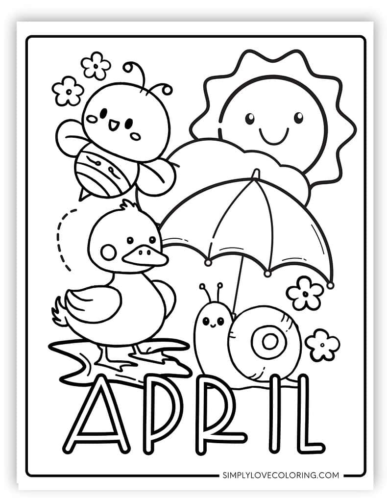 april coloring pages april coloring pages