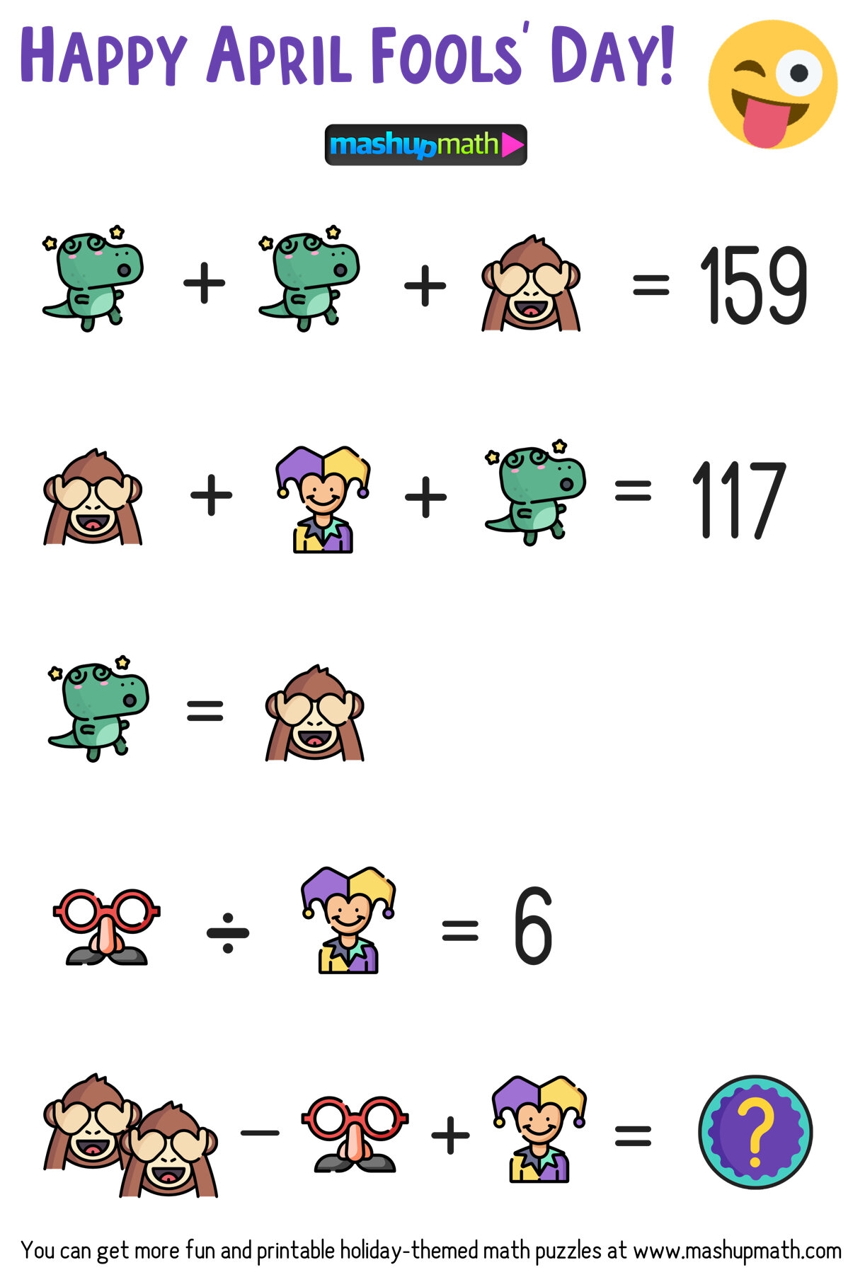 April Fools Day Blog Mashup Math