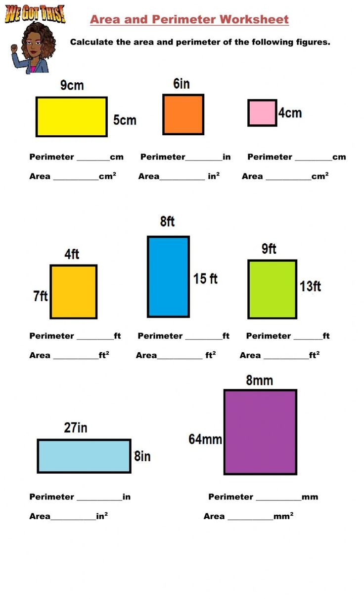 Area And Perimeter Worksheet For 5th Grade
