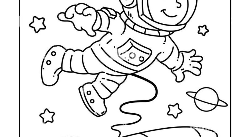 Astronaut Coloring Sheet Printable Hi res Stock Photography And Images Alamy