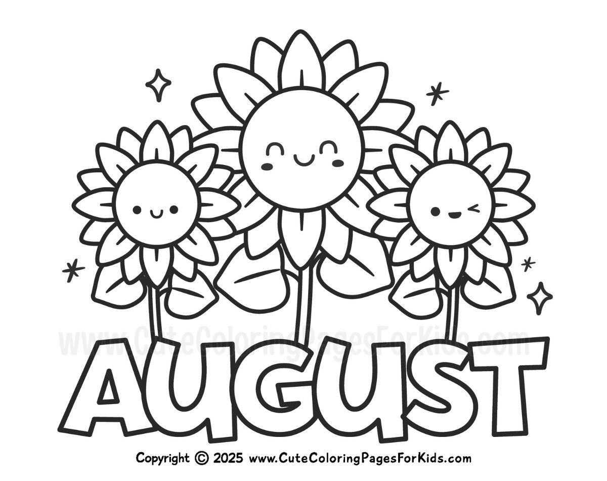 August Coloring Pages Free Printables Cute Coloring Pages For Kids
