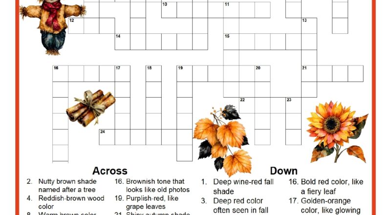 Autumn Colors Crossword