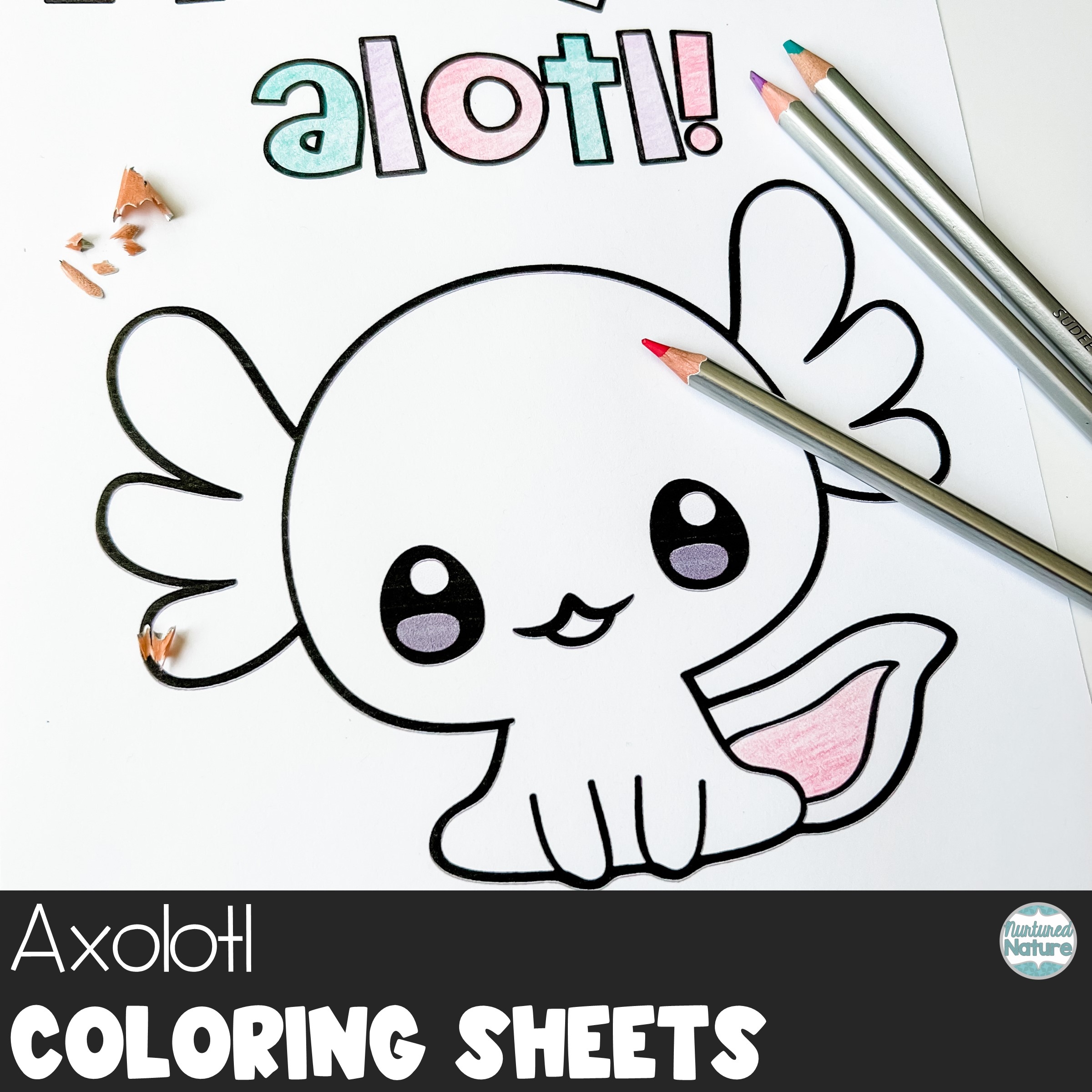 axolotl coloring pages