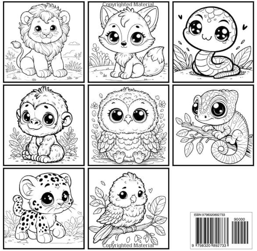 cute animal coloring pages