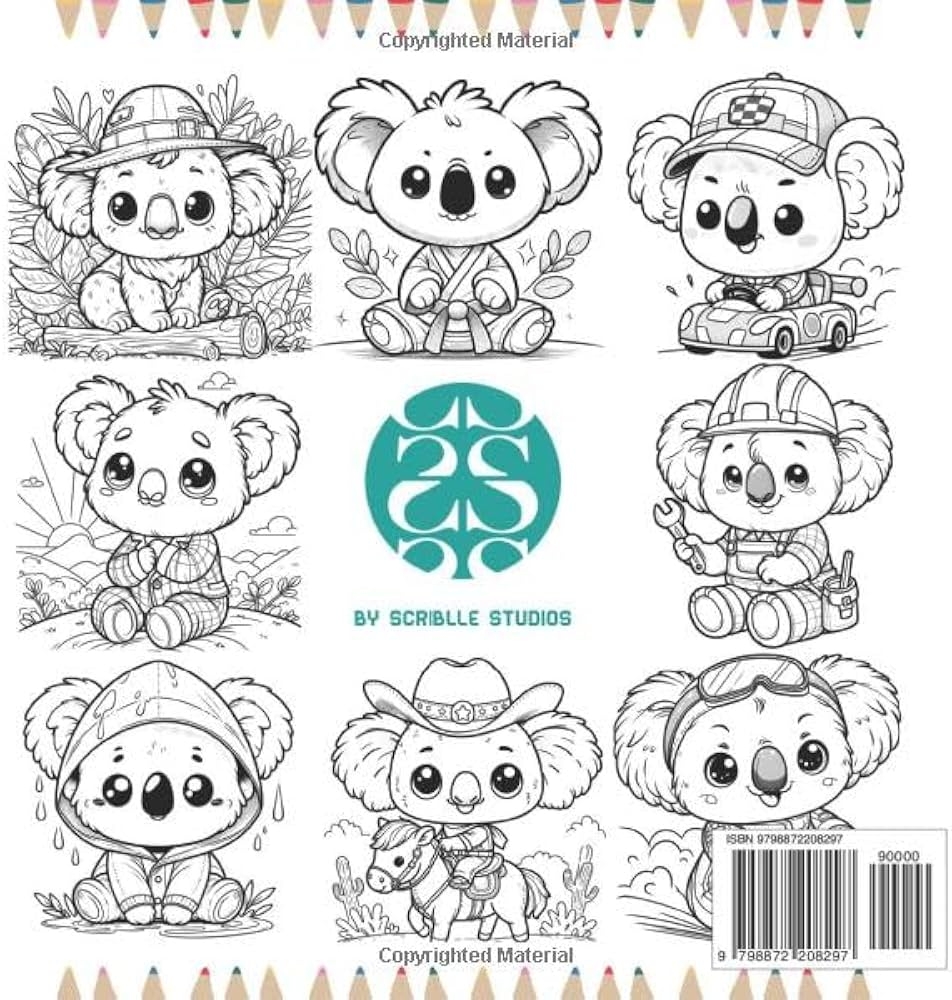 Baby Koala Coloring Book For Kids 40 Of Adorable And Funny Koala Bear Coloring Pages For Kids Easy To Color Cute And Exciting Animal Designs For Boys And Girls Perfect For Cute