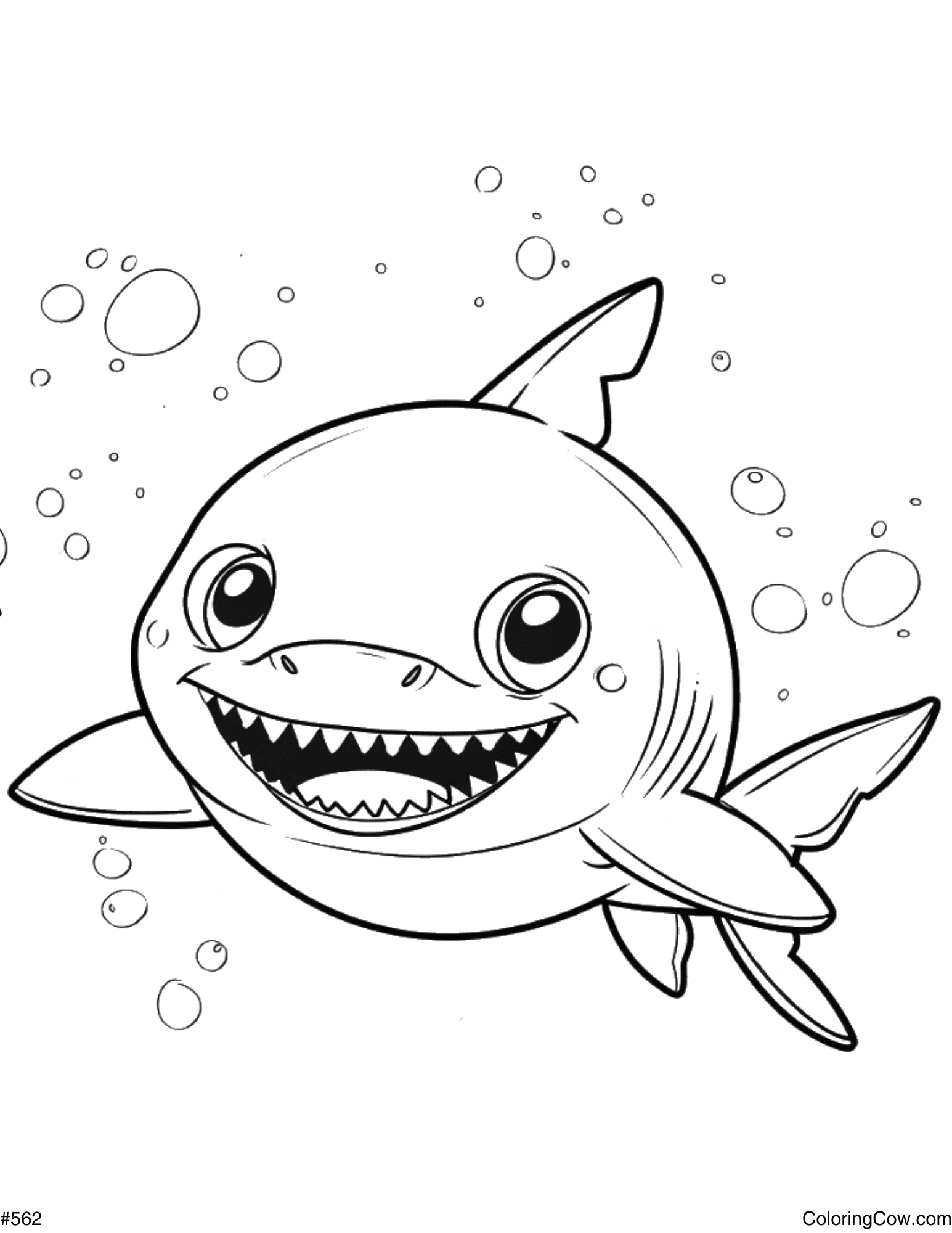 Baby Shark Coloring Page